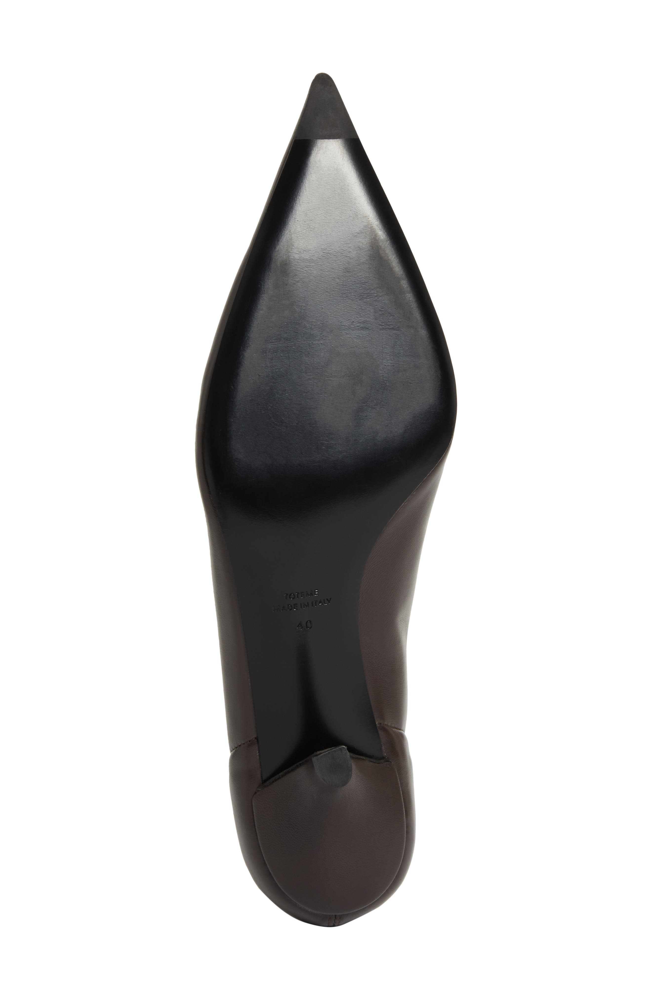 TOTEME Pointed Toe Sock Bootie, Alternate, color, Bark