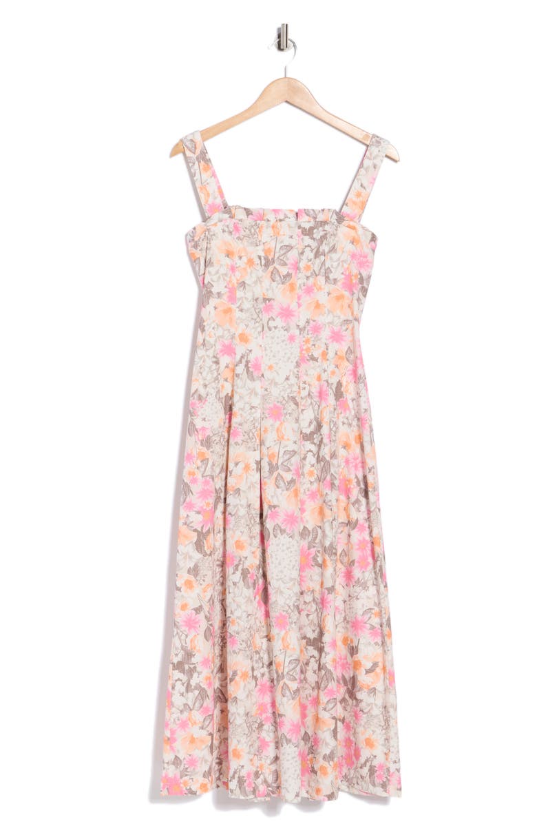 Avec Les Filles Fit and Flare Dress, Alternate, color, Pink Garden Party