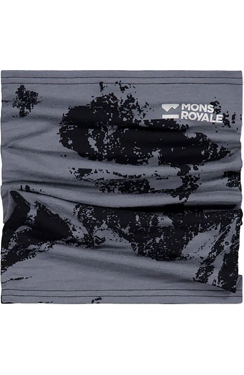 Mons Royale Daily Dose Merino Neckwarmer, Main, color, Mtn Pixel Grey