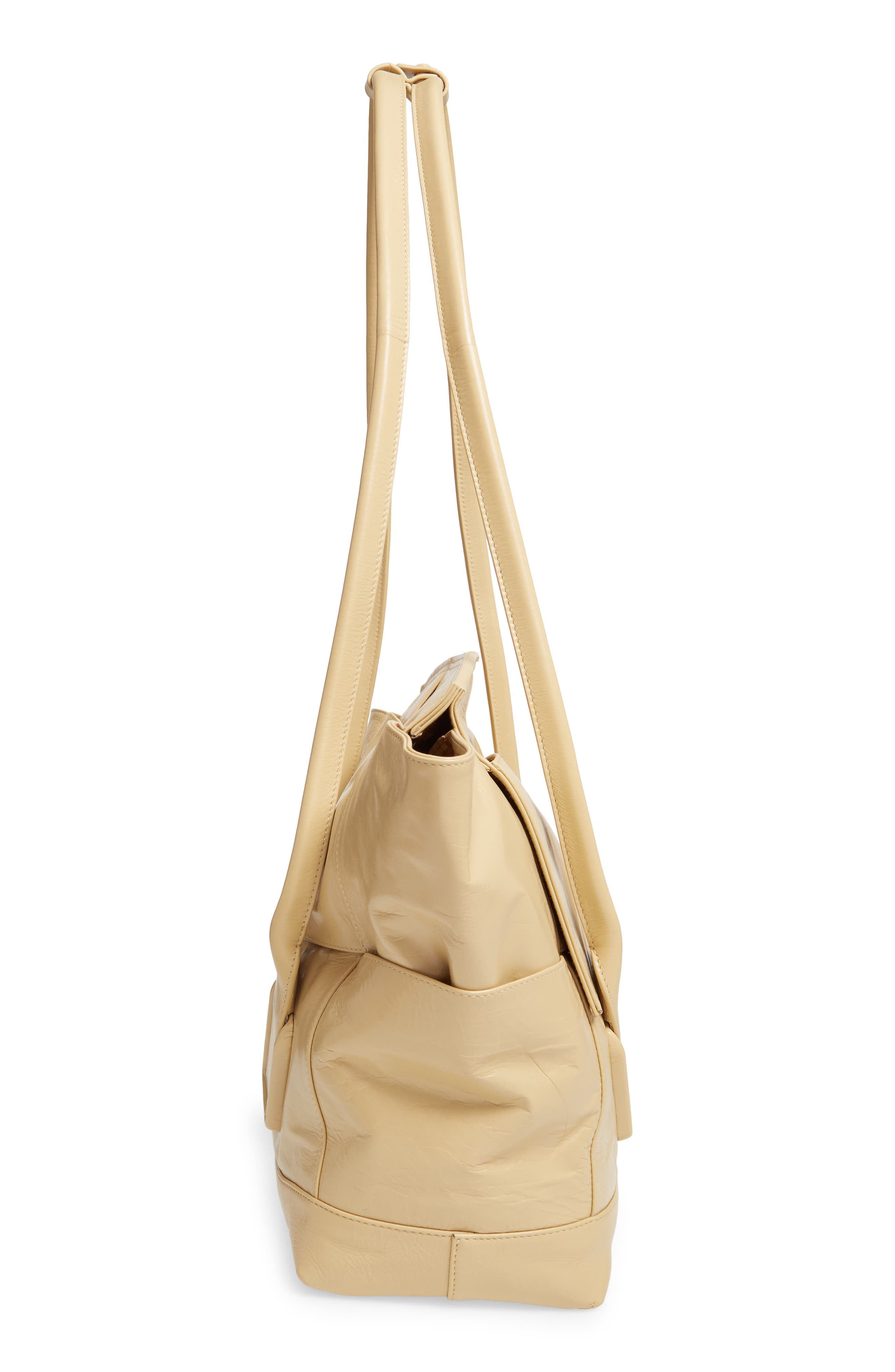 Bottega Veneta Arco Paper Leather Shoulder Bag, Alternate, color, 