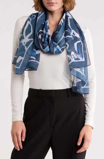 Calvin Klein Floral Chiffon Scarf