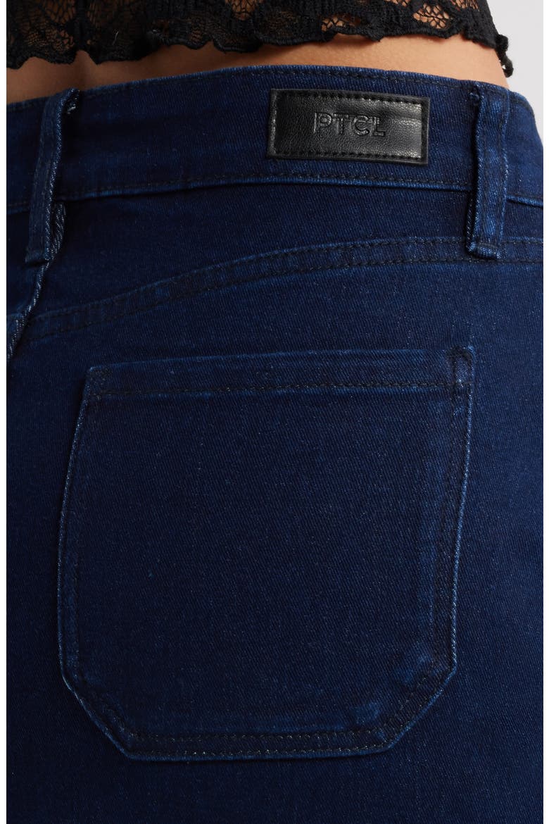 June Distressed Easy Stretch Denim Miniskirt, Alternate, color, RINSE