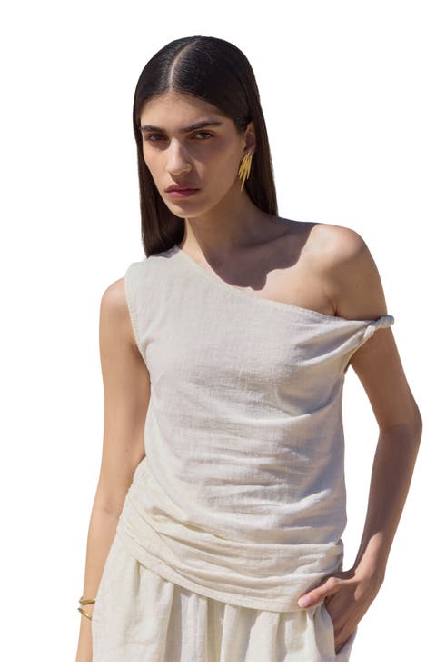 Terra One Shoulder Beach Shirt Cover-Up