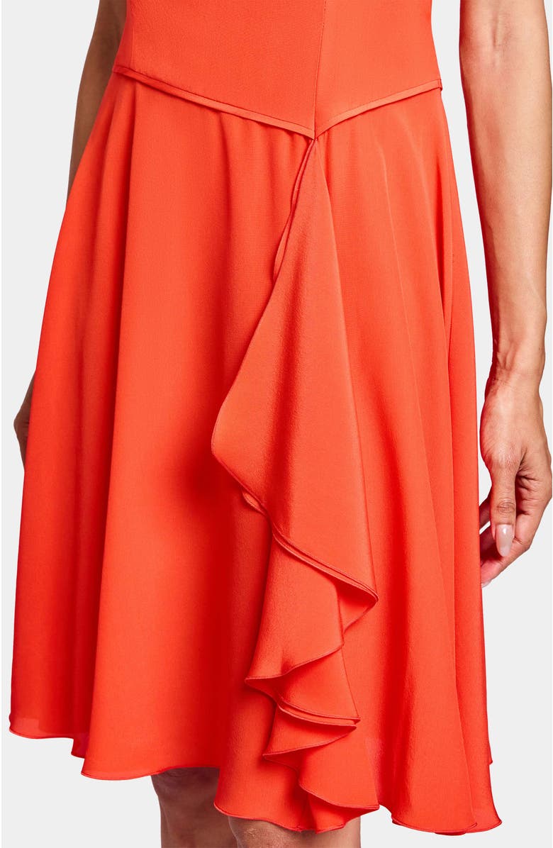 Santorelli EMMY Sleeveless Ruffled Dress, Alternate, color, Poppy