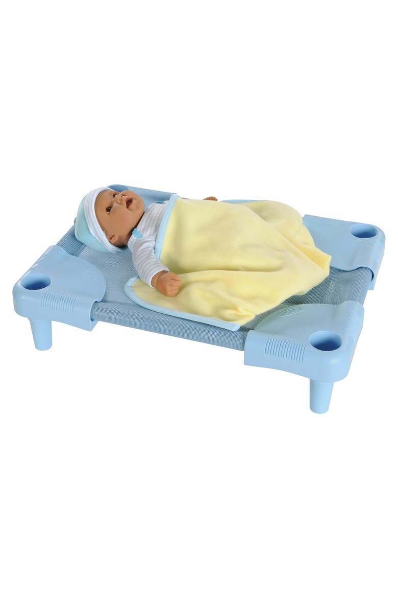 Pretend Play Cot For Doll, Alternate, color, Blue