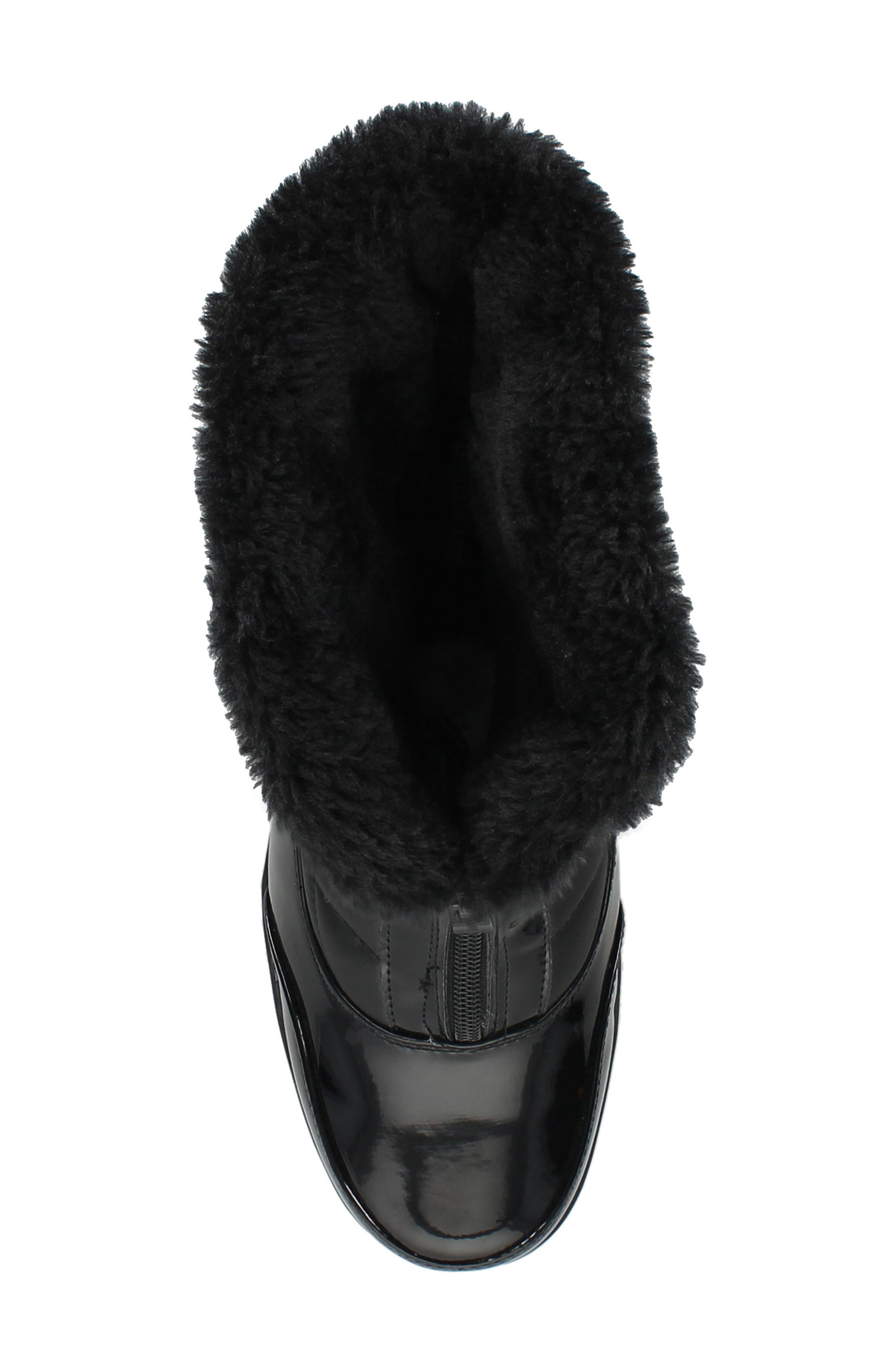 Crispin II Faux Fur Lined Boot, Alternate, color, BLACK PATENT PU