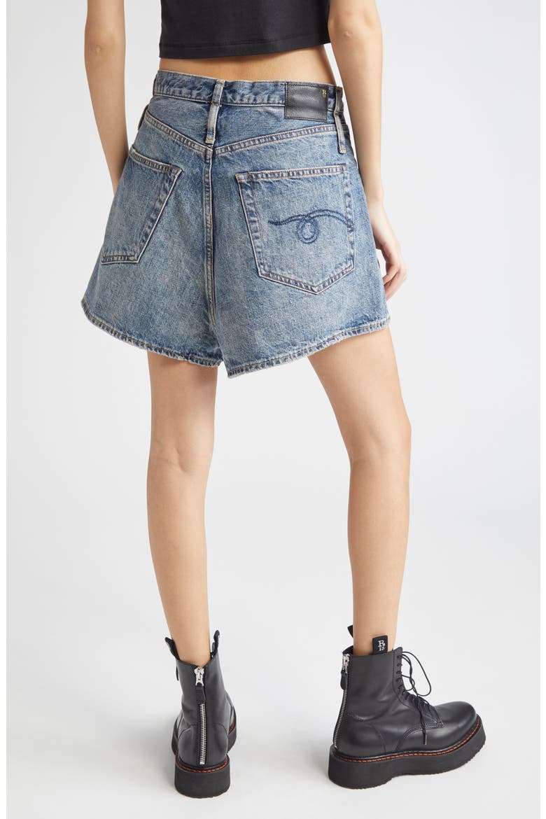 Double Loop Venti Denim Shorts, Alternate, color, BARTER INDIGO