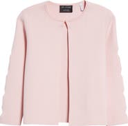 ST. JOHN Milano Knit Cutout Sleeve Cardigan