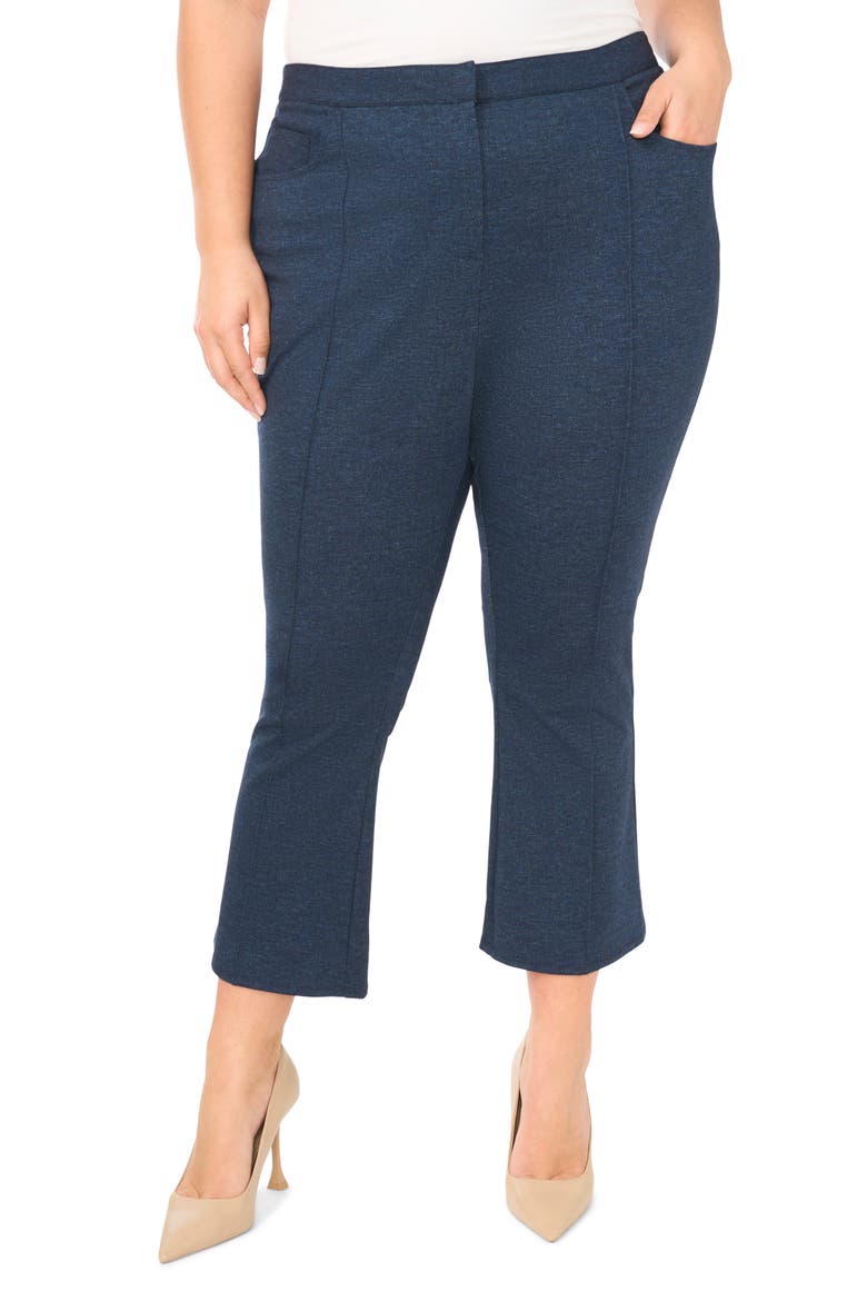 Pintuck Kick Flare Pants, Main, color, INDIGO NAVY