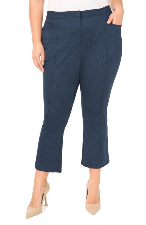 Pintuck Kick Flare Pants (Plus)