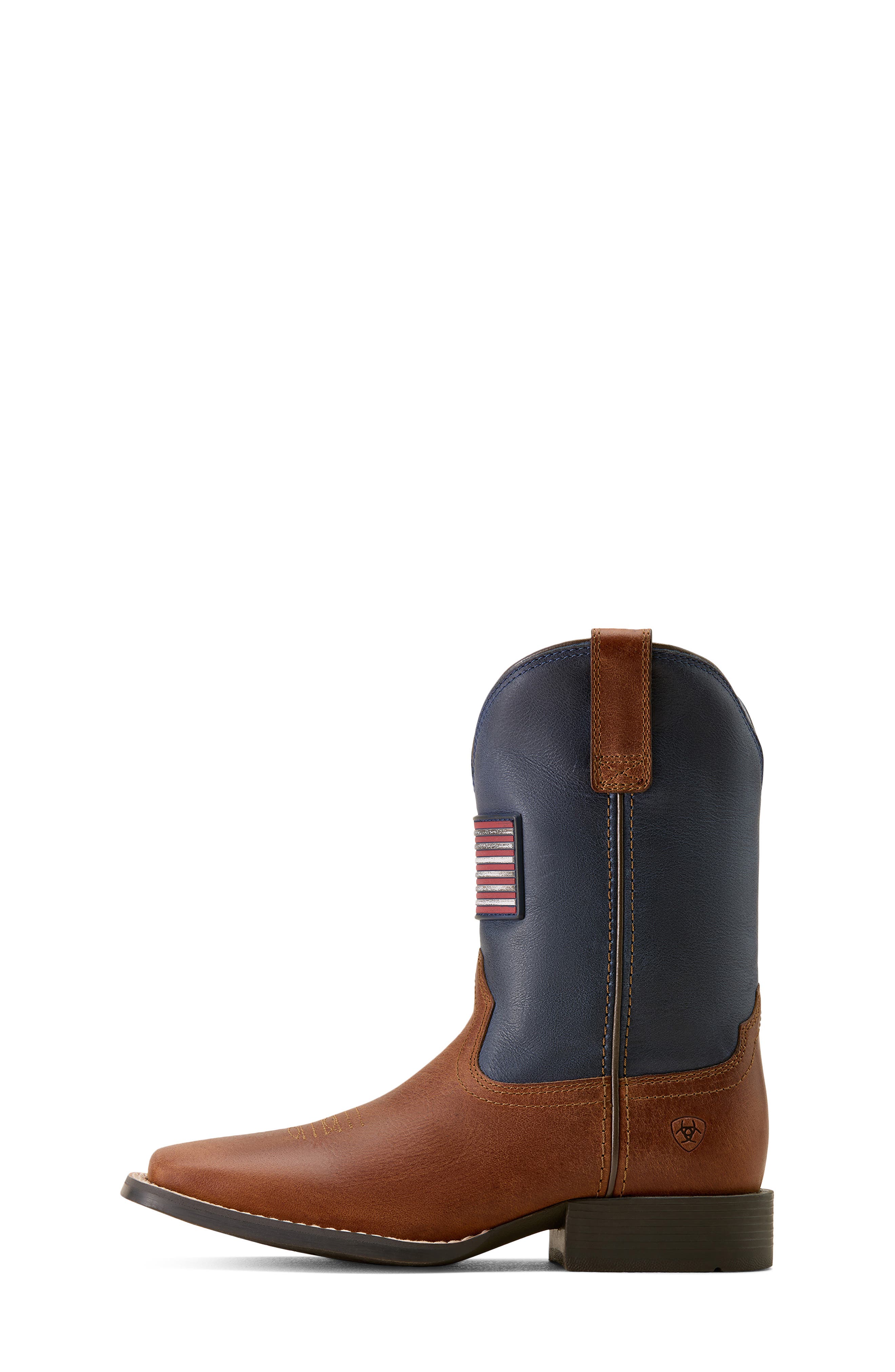 Ariat Kids' Freedom Rider Wide Square Toe Western Boot, Alternate, color, Hickory Smoke