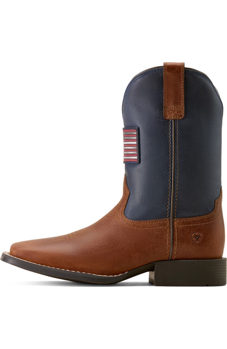 Ariat Kids' Freedom Rider Wide Square Toe Western Boot, Alternate, color, Hickory Smoke
