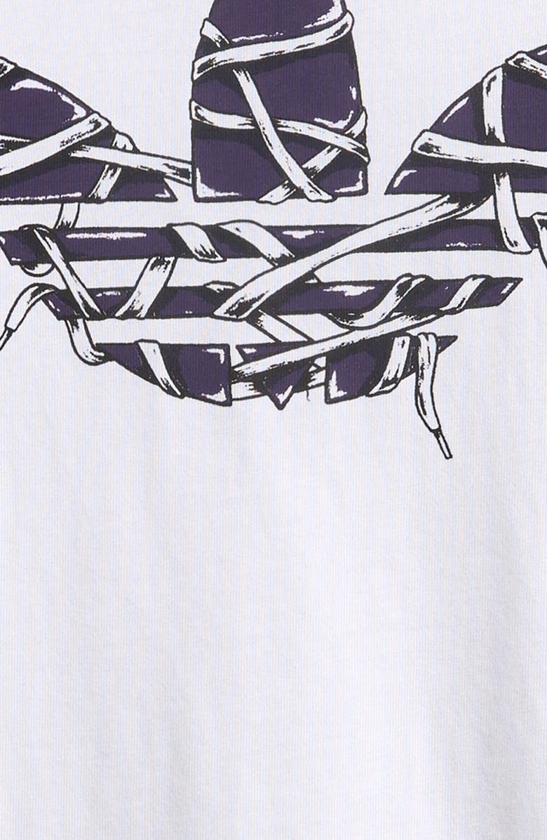 adidas Originals Kids' Laces Graphic T-Shirt, Alternate, color, White