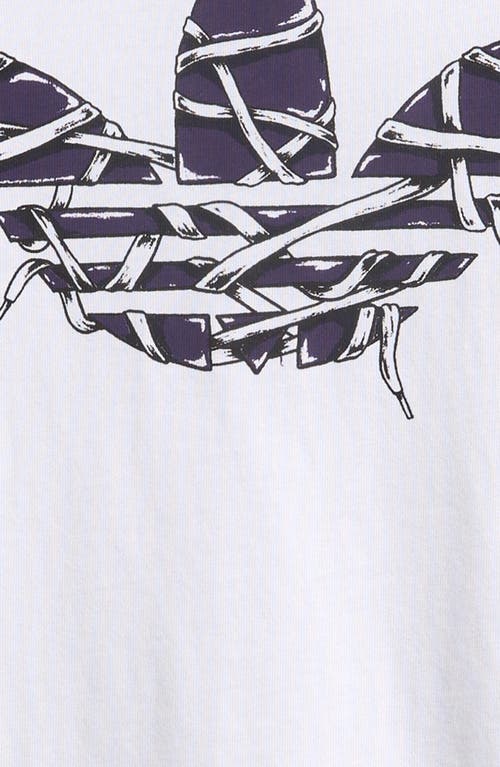 Adidas Originals Kids' Laces Graphic T-shirt In White
