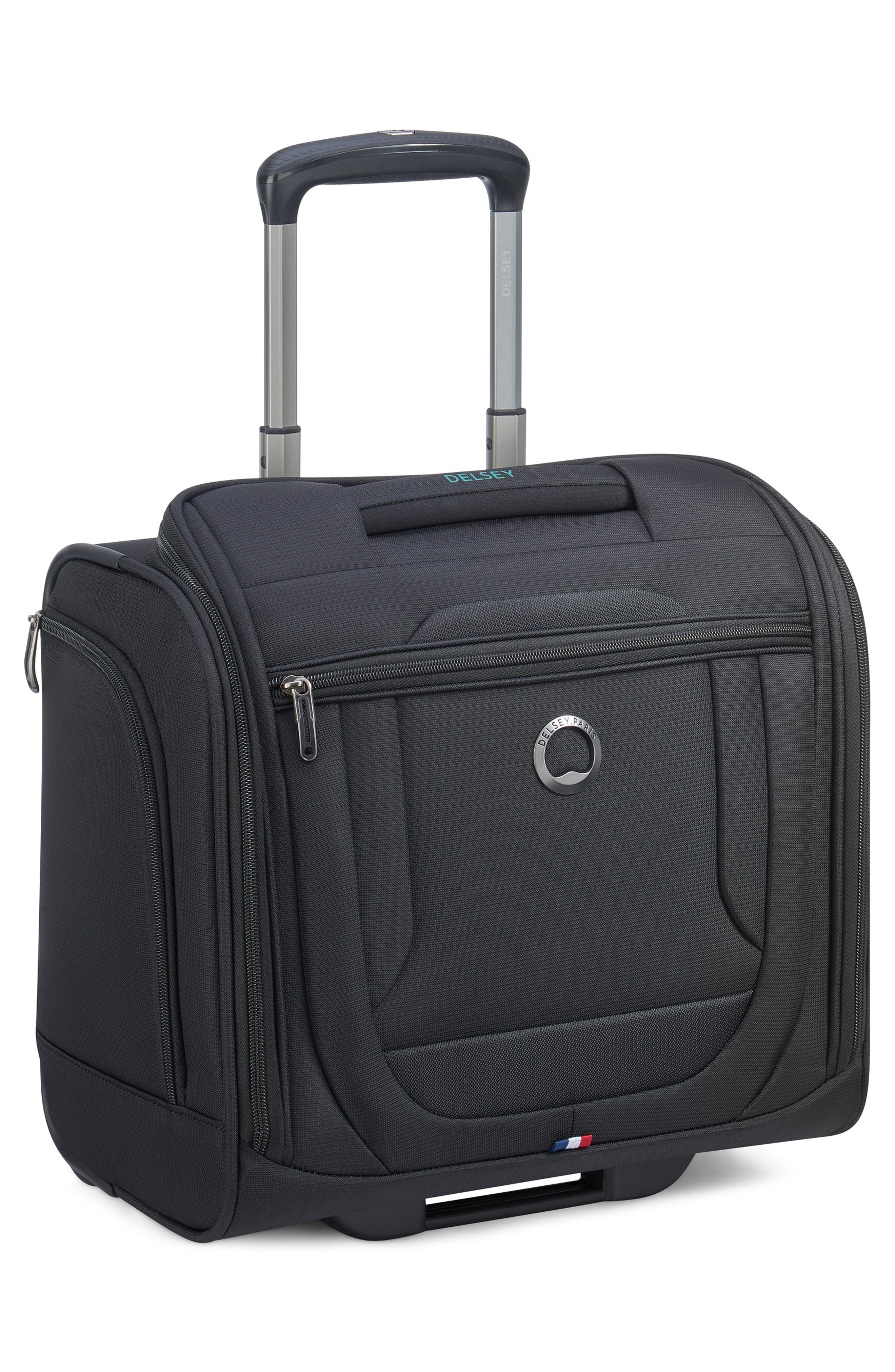 DELSEY Helium DLX Cabin Spinner Underseat Bag, Alternate, color, Black