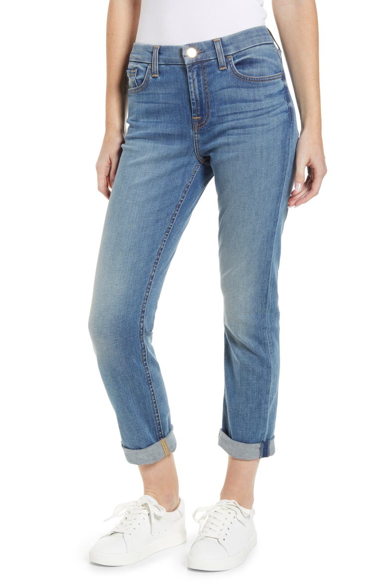 High Waist Crop Straight Leg Jeans, Main, color, CANYON COAST