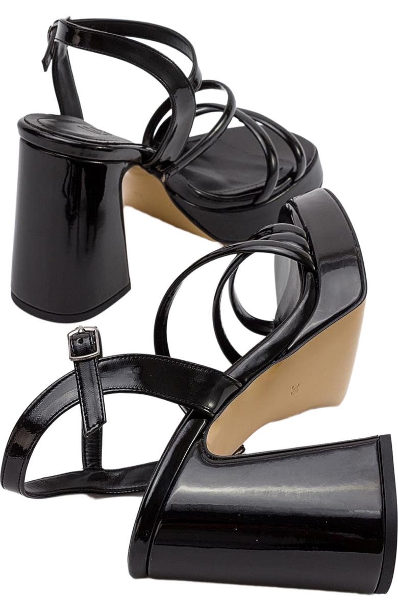 Prologue Shoes Heas Platform Sandal, Alternate, color, Black Faux Leather