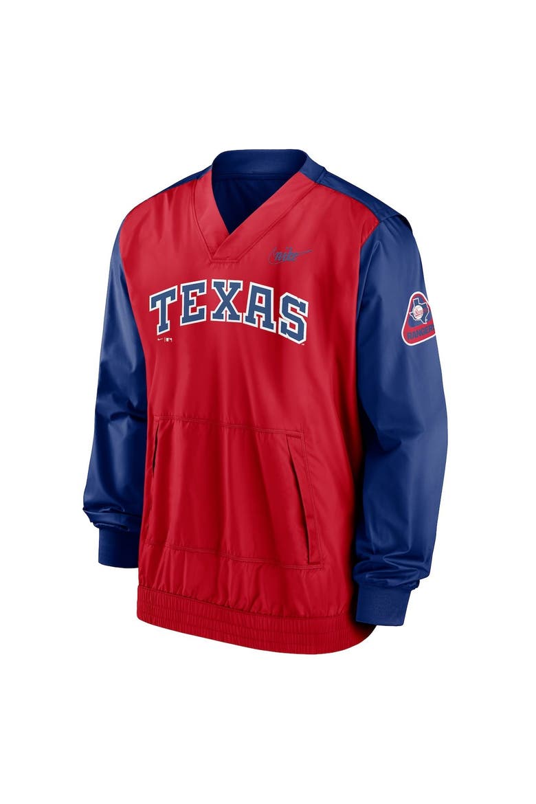 Men's Nike Red/Royal Texas Rangers Cooperstown Collection V-Neck Pullover, Alternate, color, Royal