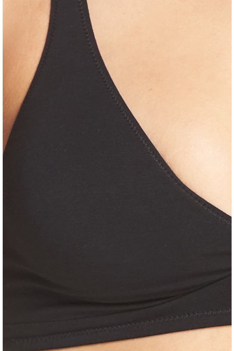 Triangle Bralette, Alternate, color, TRUE BLACK