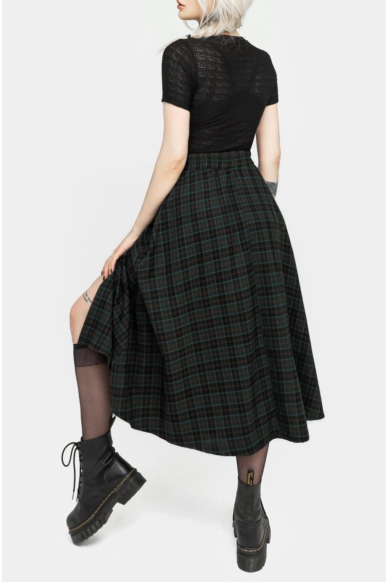Nightingale Buckled Midi Skirt, Alternate, color, Grey