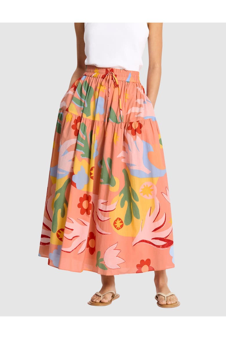 Tropique Print Maxi Skirt, Main, color, Pink