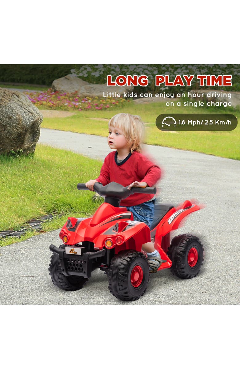 Qaba 12V Electric Go Kart with Forward Backward Drive, Adjustable Speed, Alternate, color, Red