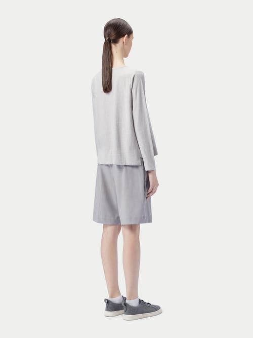 Gobi Mongolian Cashmere Boatneck Cotton Silk Cashmere Sweater In Wind Chime