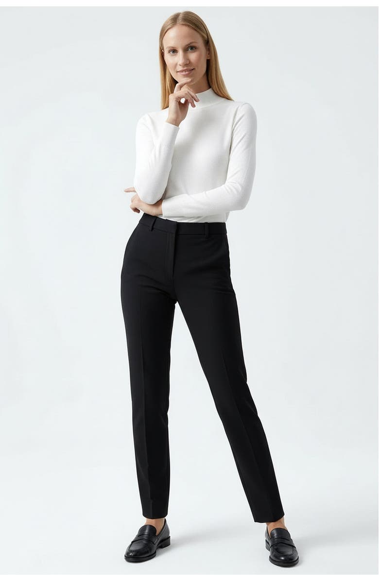 Exquise High Waist Woven Pants, Alternate, color, Black