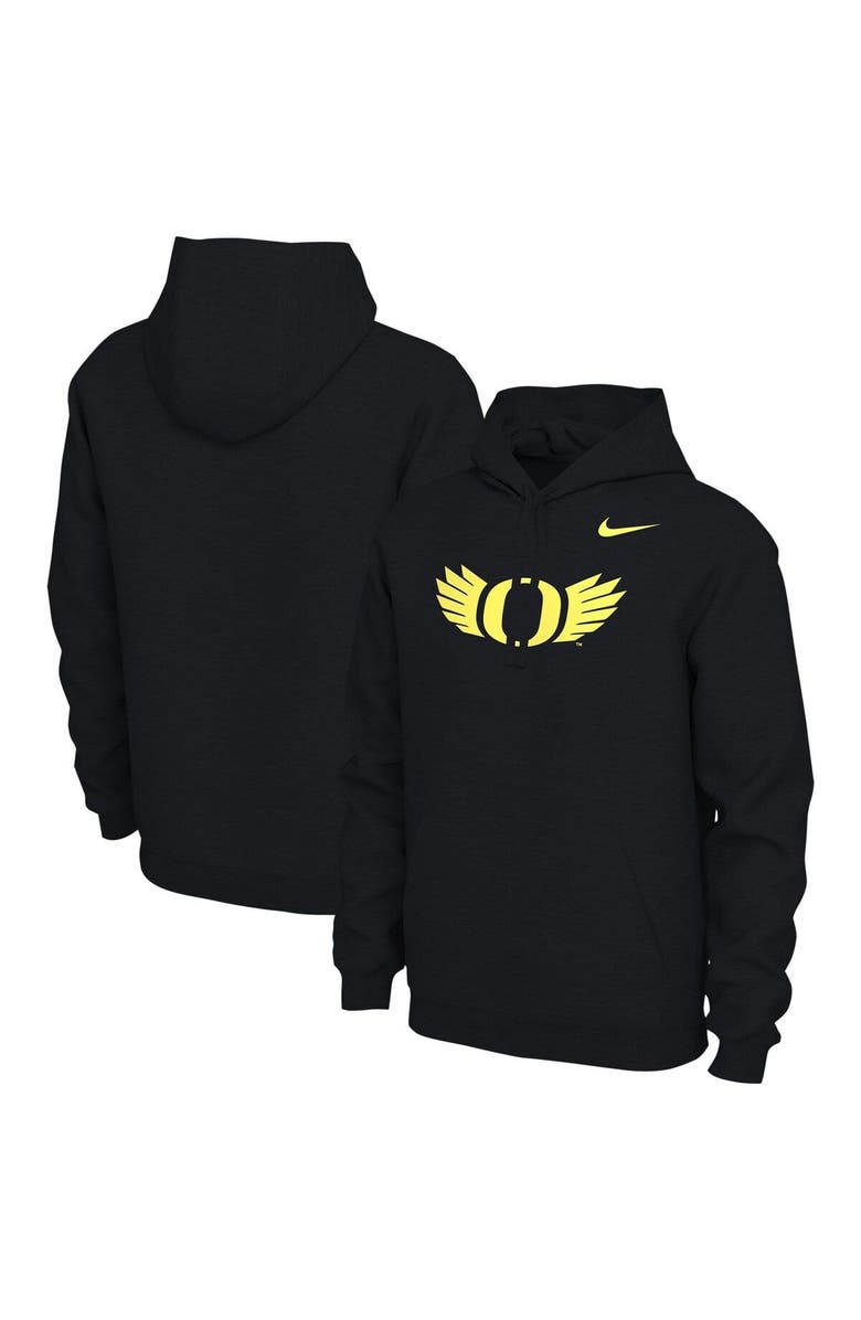 Nike Men's Nike Black Oregon Ducks Wings Pullover Hoodie, Main, color,