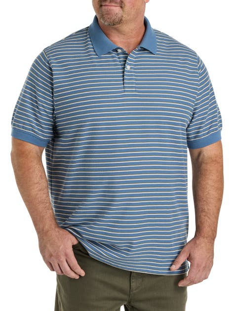 Big & Tall Bi-Color Striped Polo Shirt