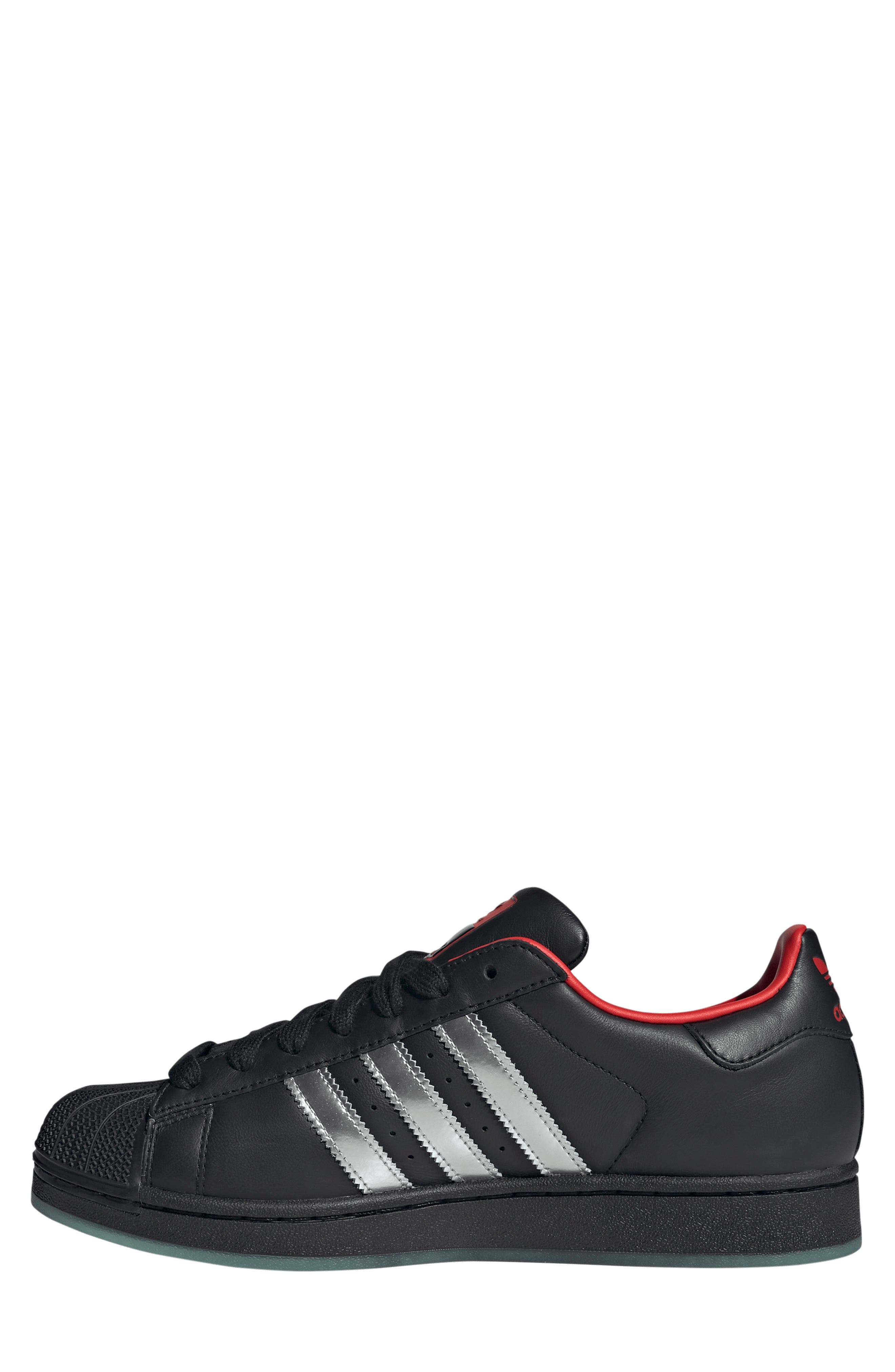 adidas x Coca-Cola Gender Inclusive Superster II Sneaker, Alternate, color, Core Black/ Silver/ Red