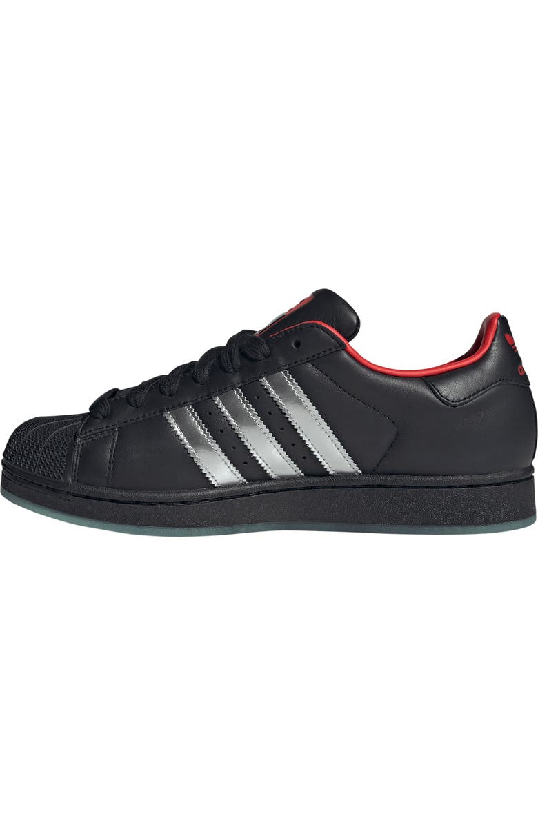 adidas x Coca-Cola Gender Inclusive Superster II Sneaker, Alternate, color, Core Black/ Silver/ Red