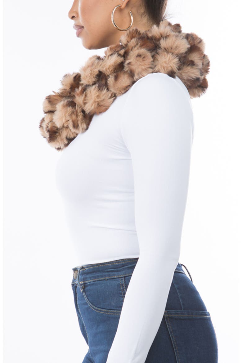 Faux Fur Infinity Scarf, Alternate, color, LEOPARD