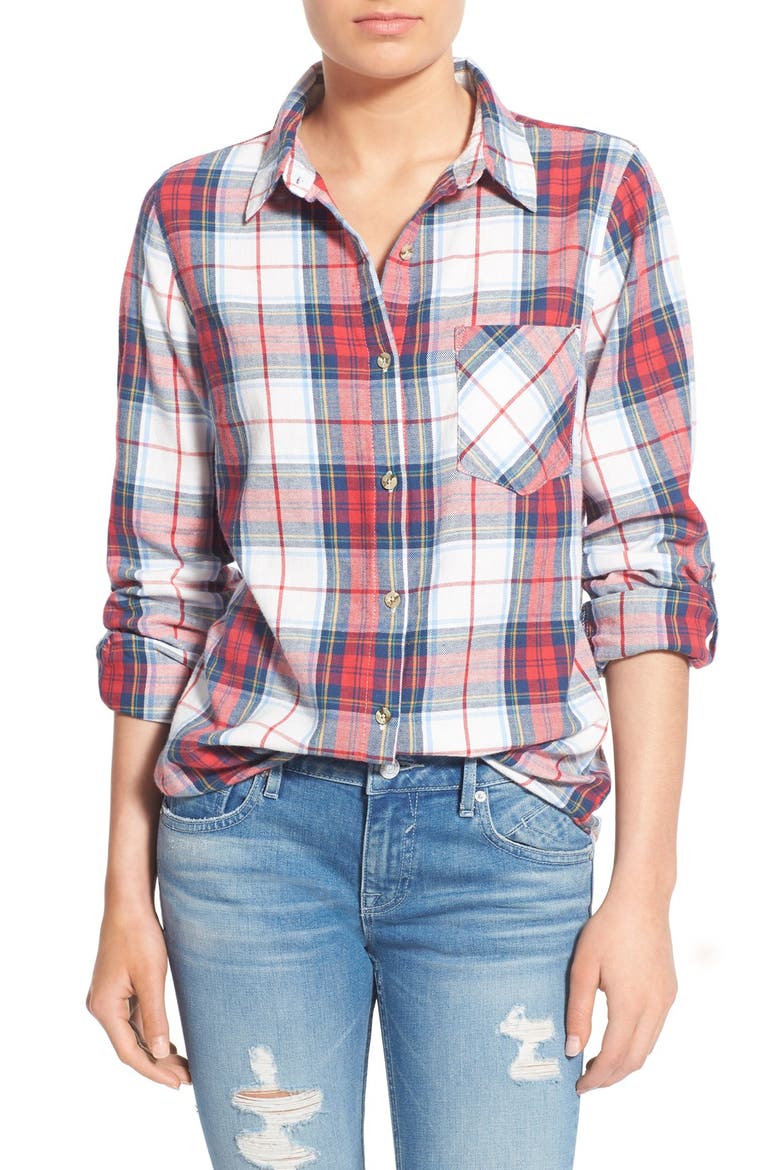 'Humboldt' Plaid Shirt, Main, color, RED MULTI