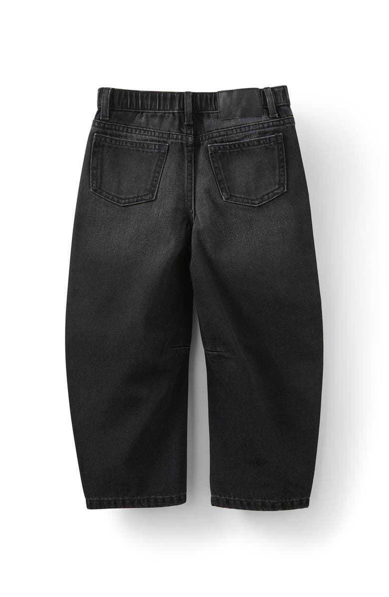 Cotton On Kids Kid's Unisex Barrel Leg Denim Jean, Alternate, color, Balmoral Black