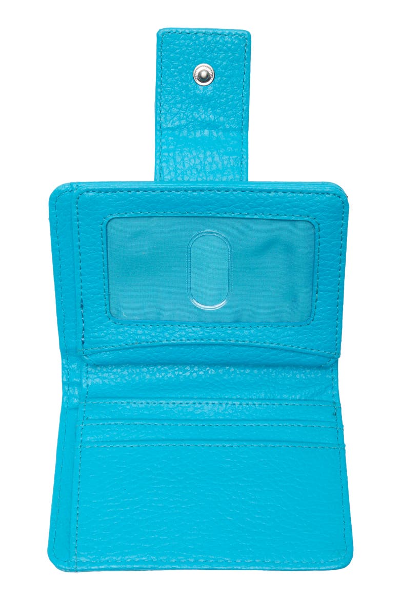 Pixie Leather Card Case, Alternate, color, CERULEAN