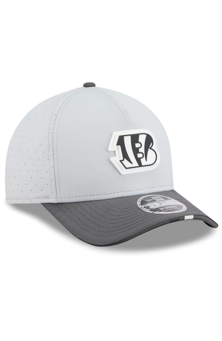 New Era Men's New Era Gray/Graphite Cincinnati Bengals 2025 NFL Training Camp A-Frame 9FORTY Adjustable Hat, Alternate, color, Gray