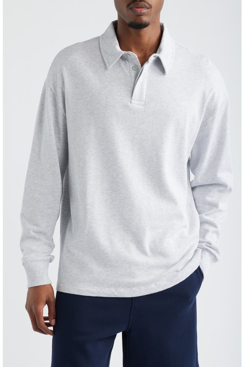 Polo Sweatshirt, Main, color, GREY MELANGE