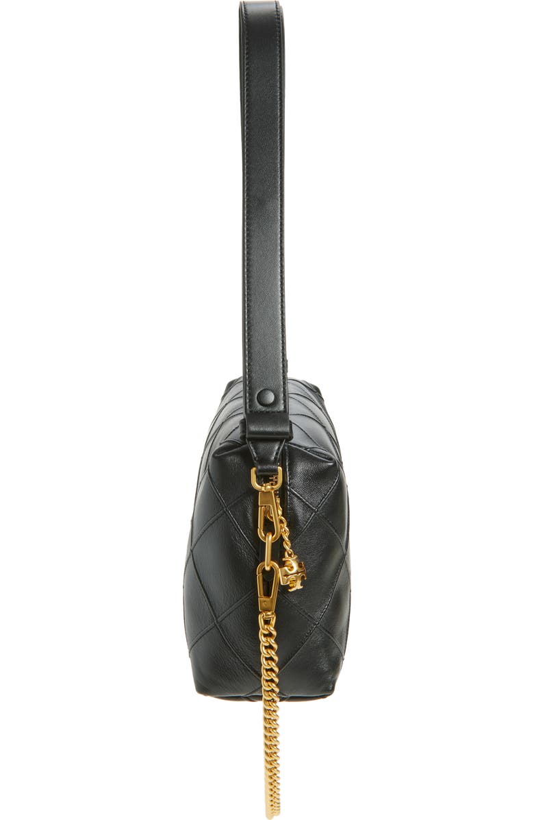 Tory Burch Large Fleming Leather Crossbody, Alternate, color, Black