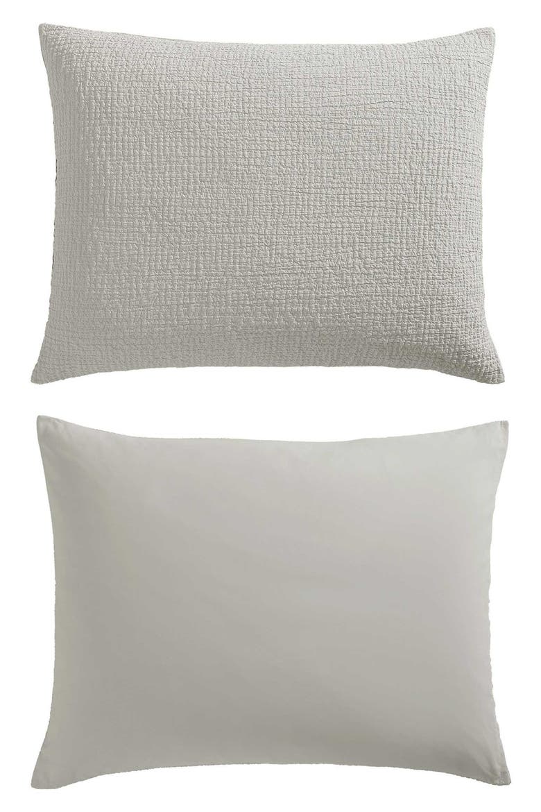 Puckered Comforter Set, Alternate, color, SILVER LEAF