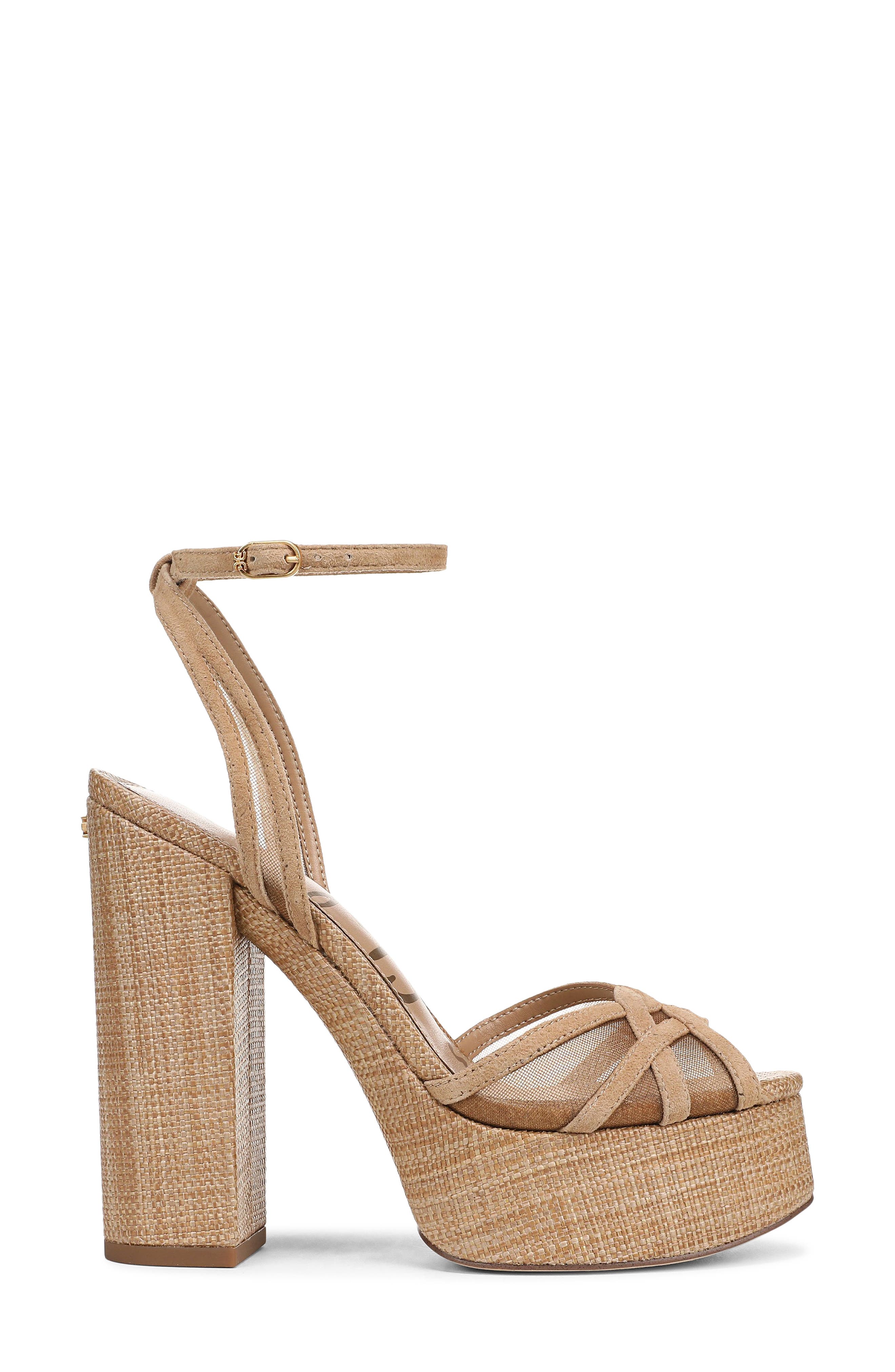 Sam Edelman Sandy Ankle Strap Platform Sandal, Alternate, color, Cyprus Tan