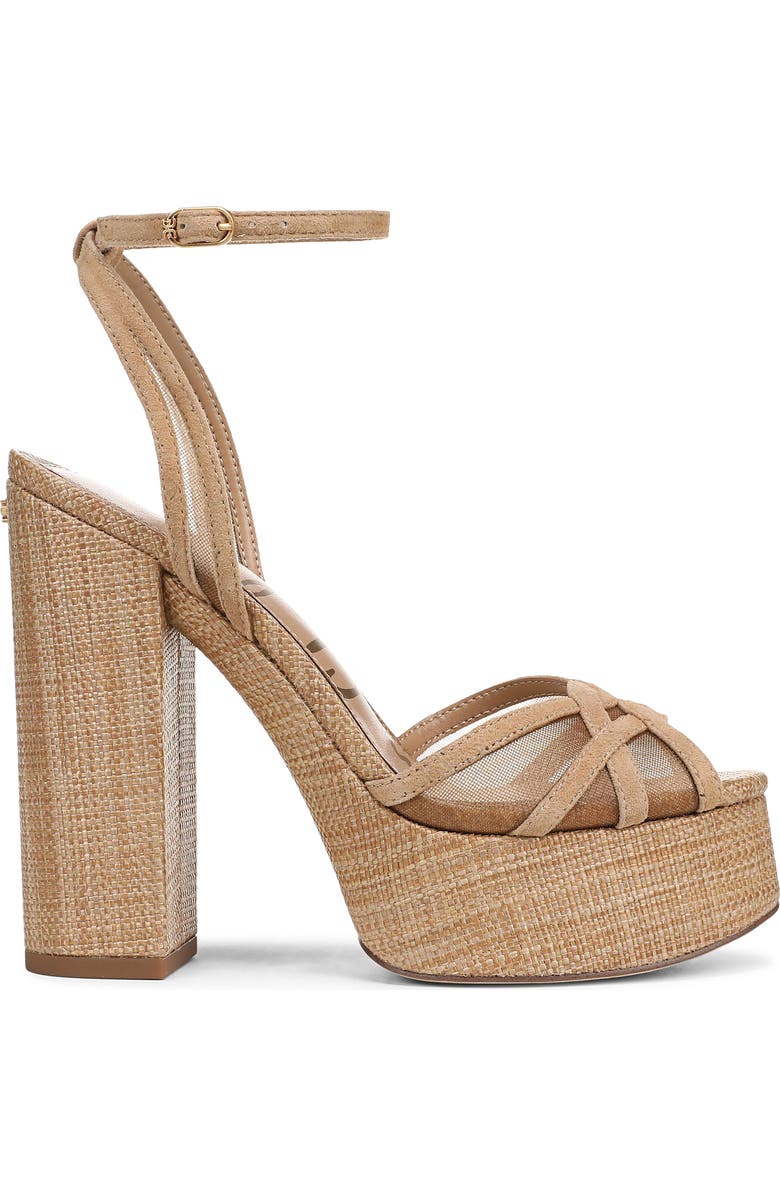 Sam Edelman Sandy Ankle Strap Platform Sandal, Alternate, color, Cyprus Tan