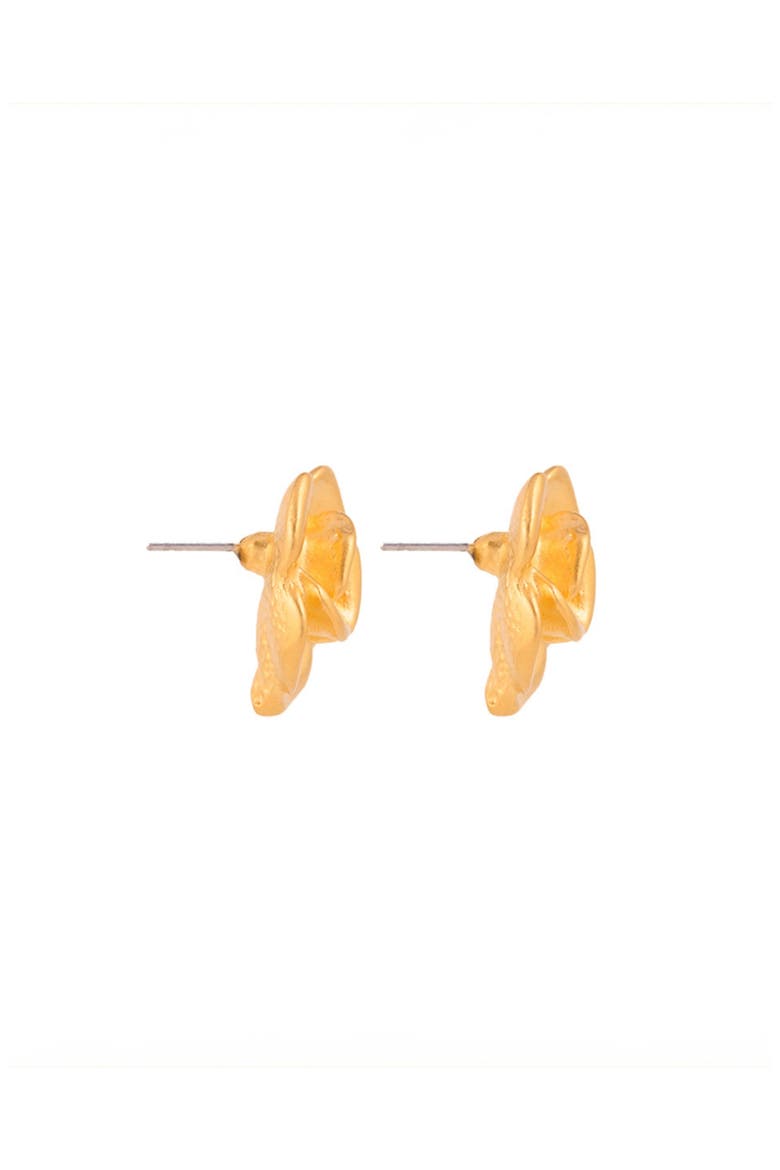 1990s Vintage Rose Earrings, Alternate, color, Rose