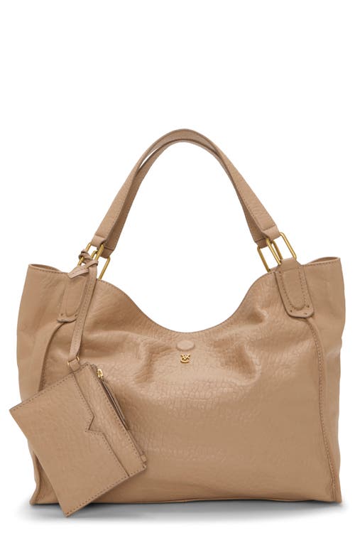 Vince Camuto Deena Embossed Leather Tote In Brown