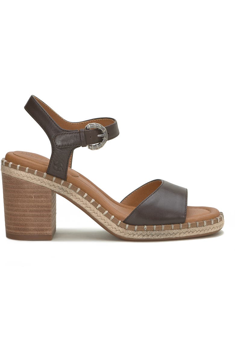 Lucky Brand Jennyl Ankle Strap Espadrille Sandal, Alternate, color, Chocolate