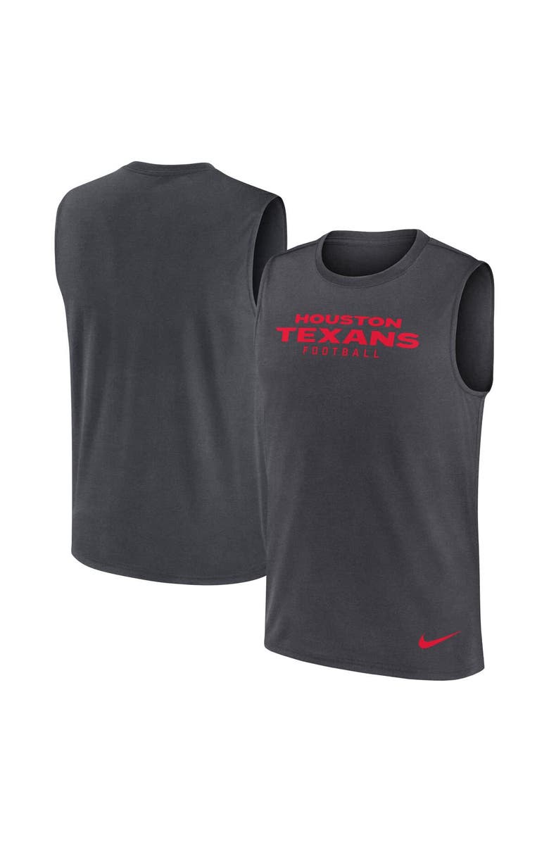Nike Men's Nike Charcoal Houston Texans Primetime Legend Performance Muscle Tank Top, Alternate, color, 