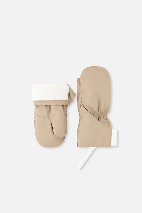 Lined Extended Cuff Connector String Mittens