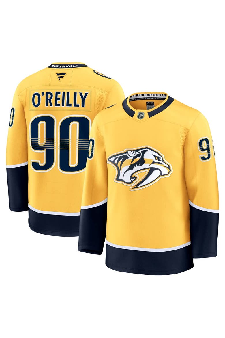 Men's Fanatics Ryan O'Reilly Yellow Nashville Predators Home Premium Jersey, Alternate, color, Yellow