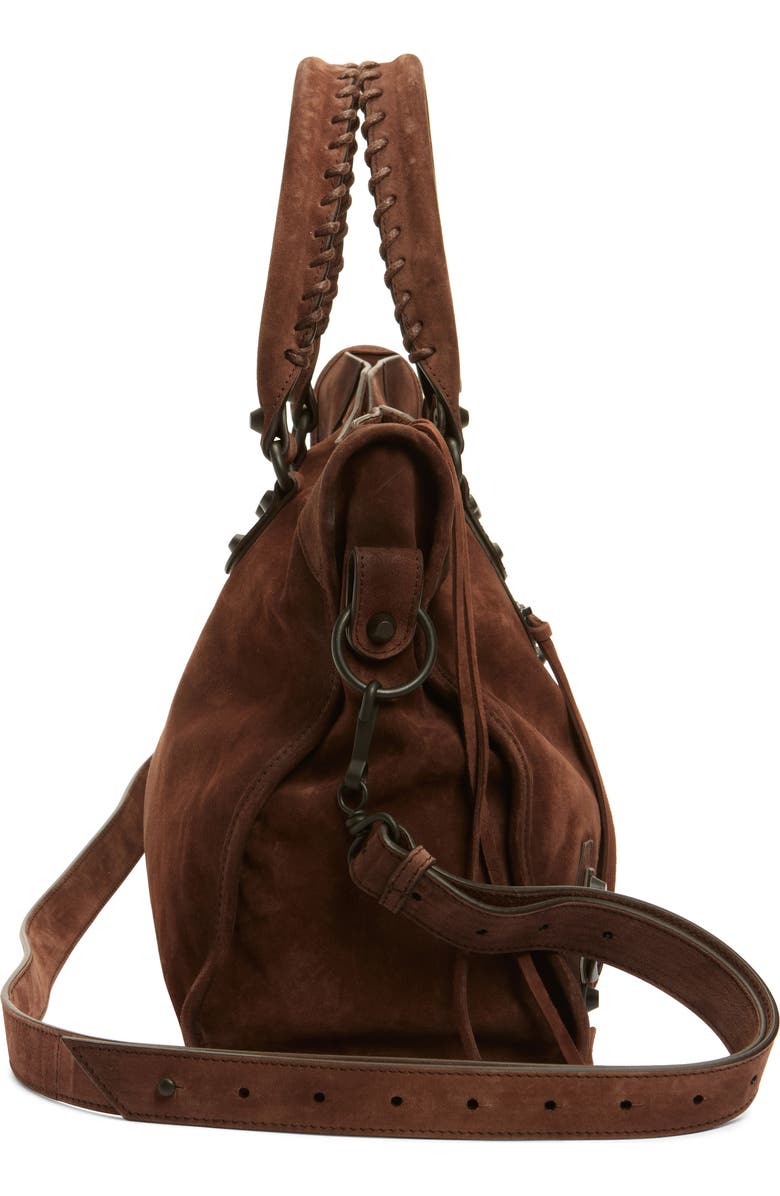 Balenciaga Medium Le City Suede Satchel, Alternate, color,