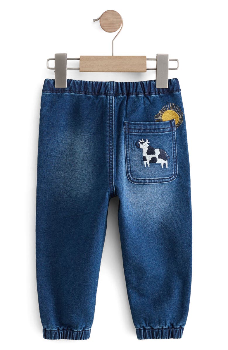 NEXT Kids' Farm Animal Embroidered Jeans, Alternate, color, Blue